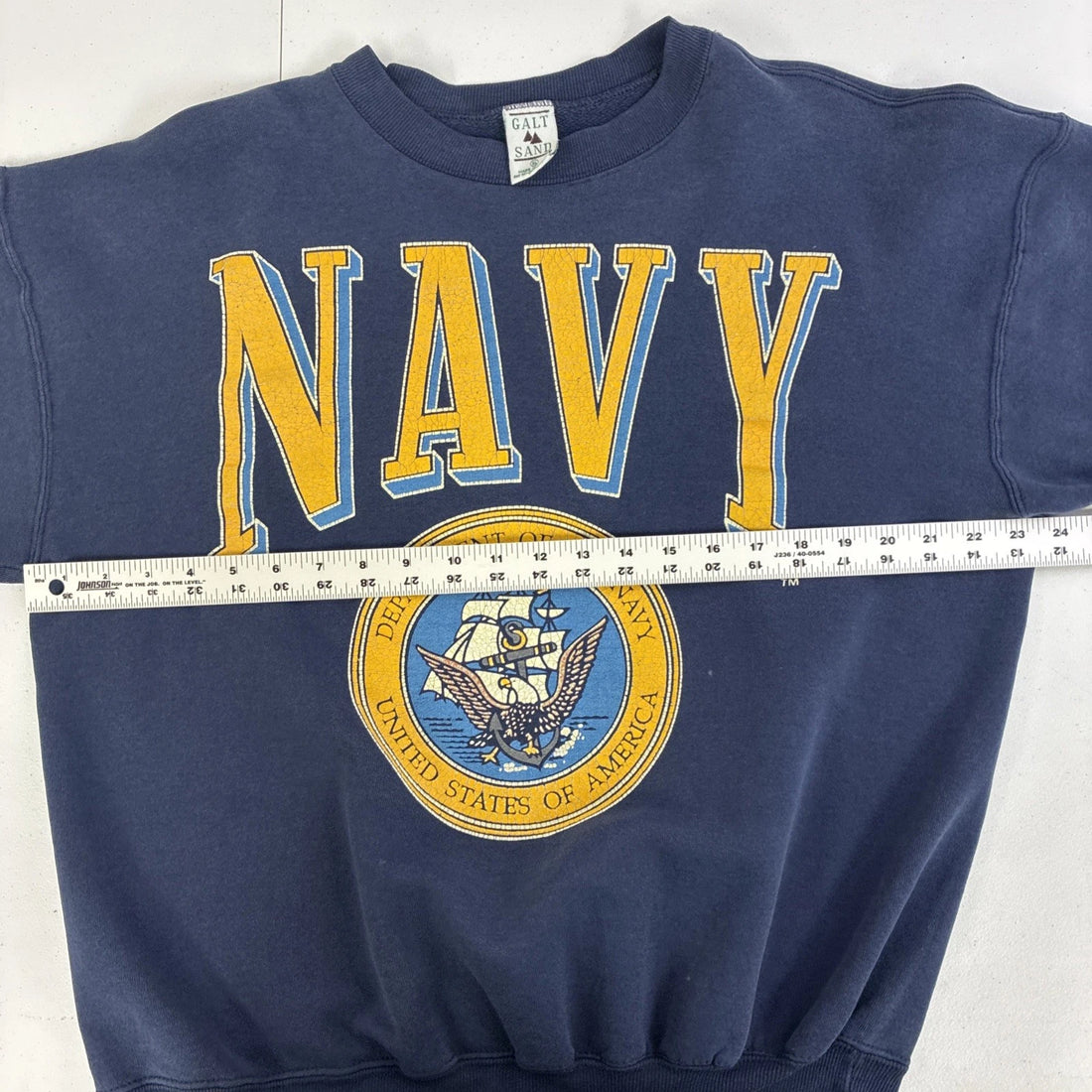 Vintage US Navy USN Crest Crewneck Sweatshirt Size XL 90s