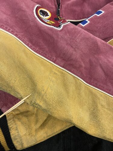 Washington Redskins Leather Varsity Bomber Jacket Size XL NFL