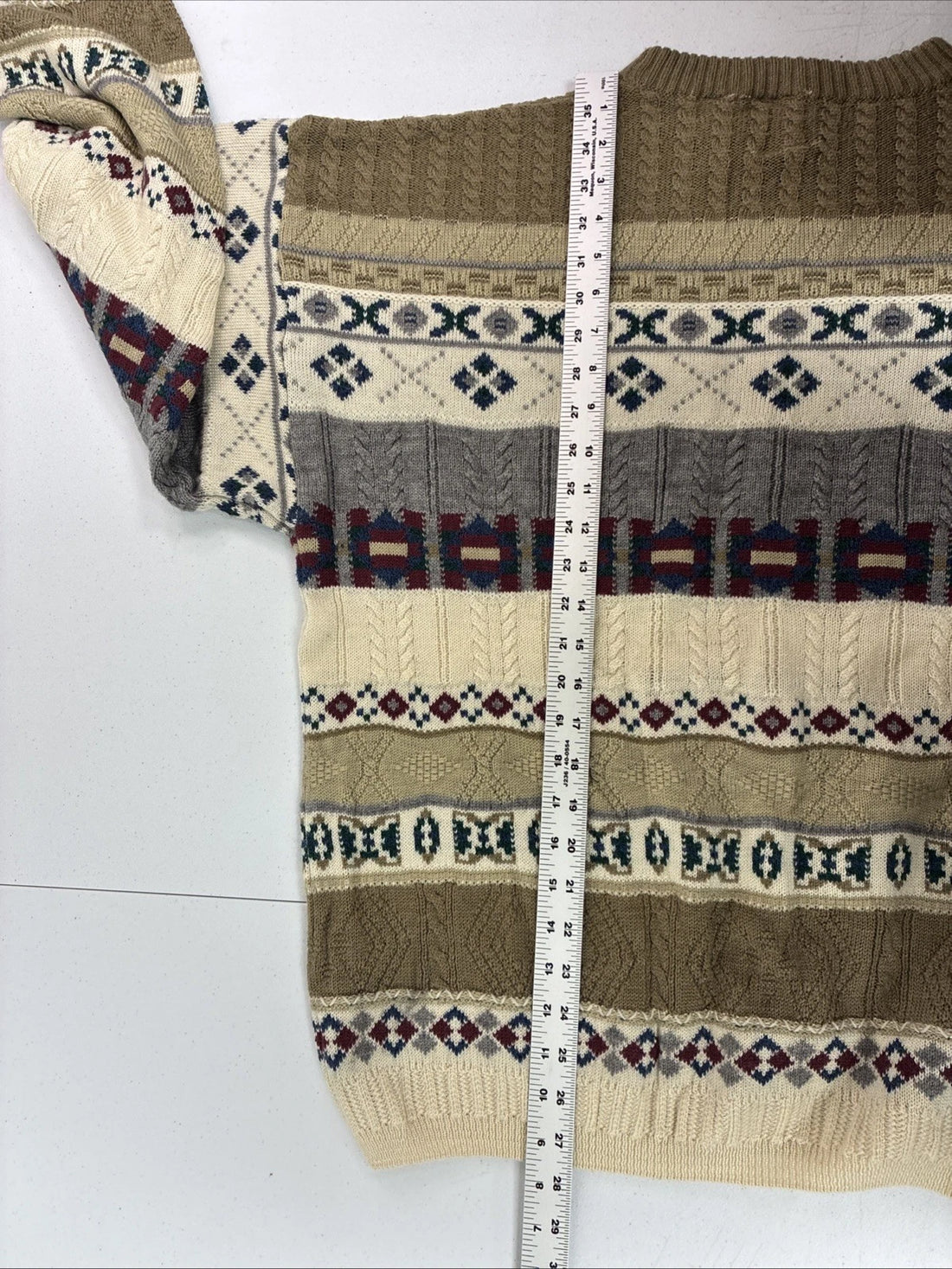 Vintage Riggins Fair Isle Knit Crewneck Sweater Size XL