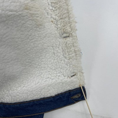 Vintage Wrangler Western Denim Jacket Size Medium Sherpa Lined