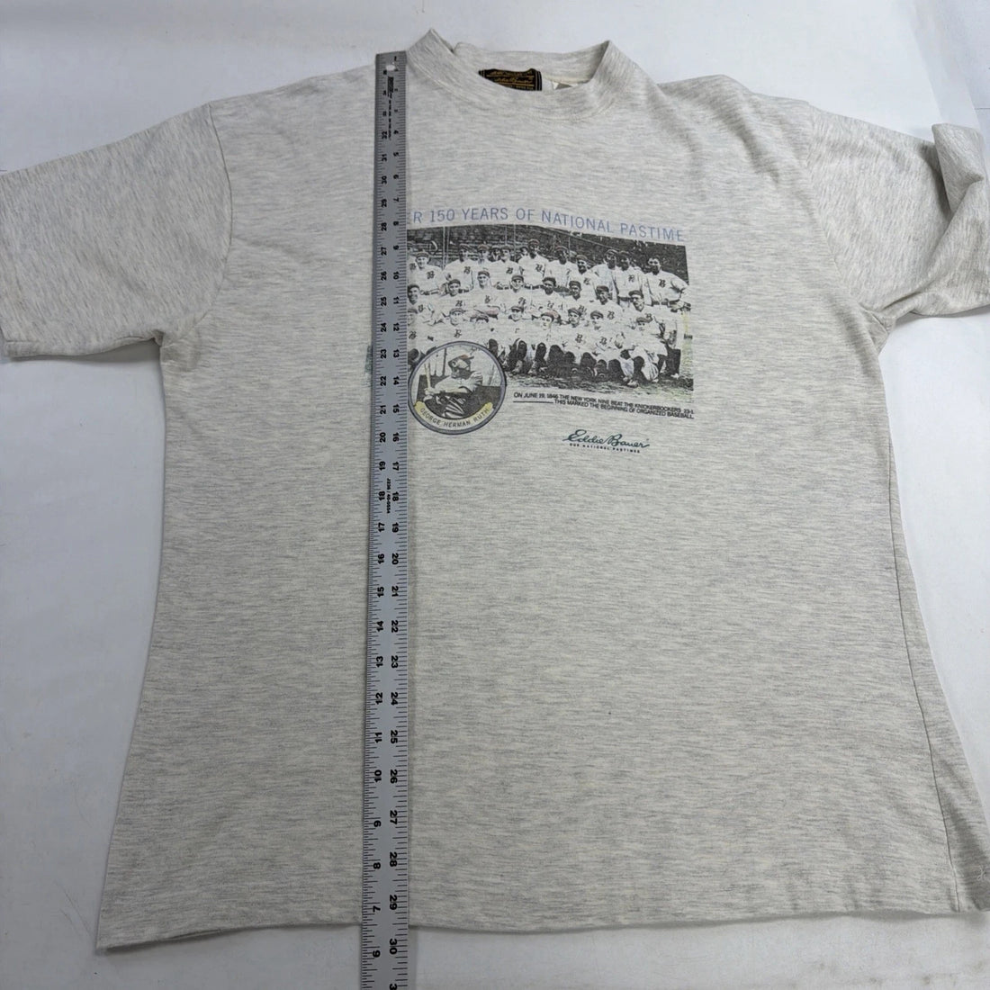 Vintage Eddie Bauer Babe Ruth Baseball T-Shirt Size XL
