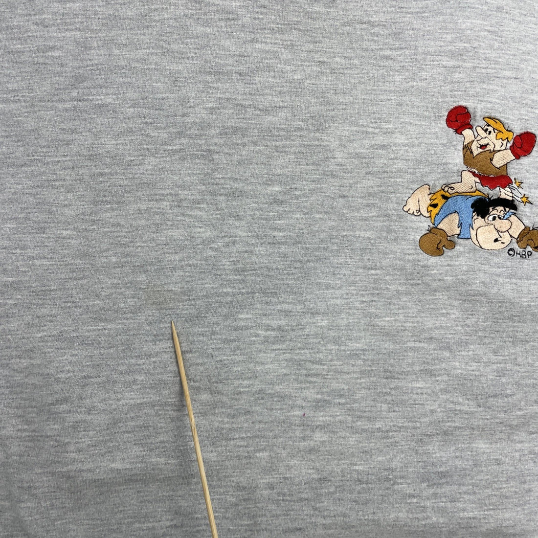 Vintage The Flintstones Boxing Crewneck Sweatshirt Size Large Cartoon Promo