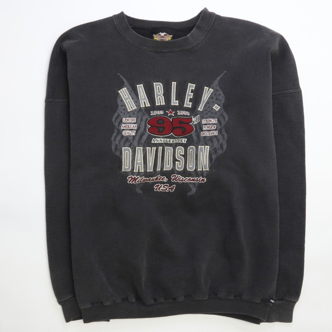 Vintage Harley Davidson Motorcycles 95th Anniversary Sweatshirt 2XL 1998 90s