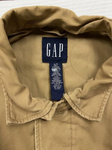 Gap Canvas Light Jacket Size Large Brown
