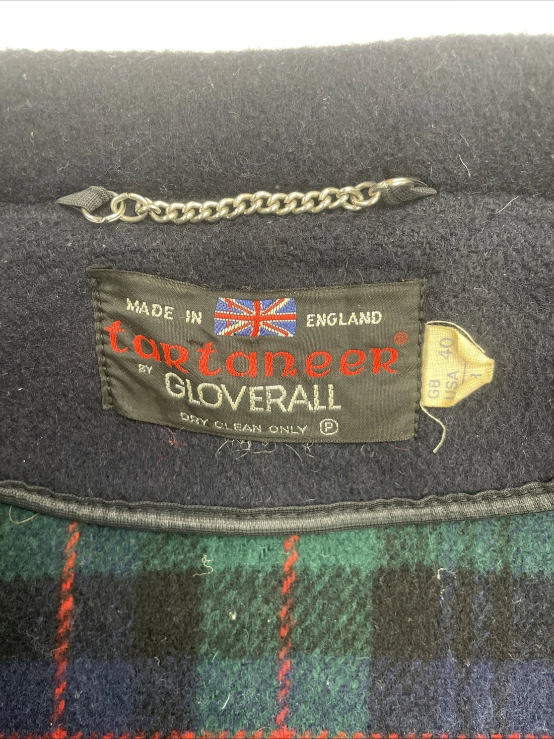 Vintage Gloverall Tartaneer Wool Coat Jacket Size 40 England