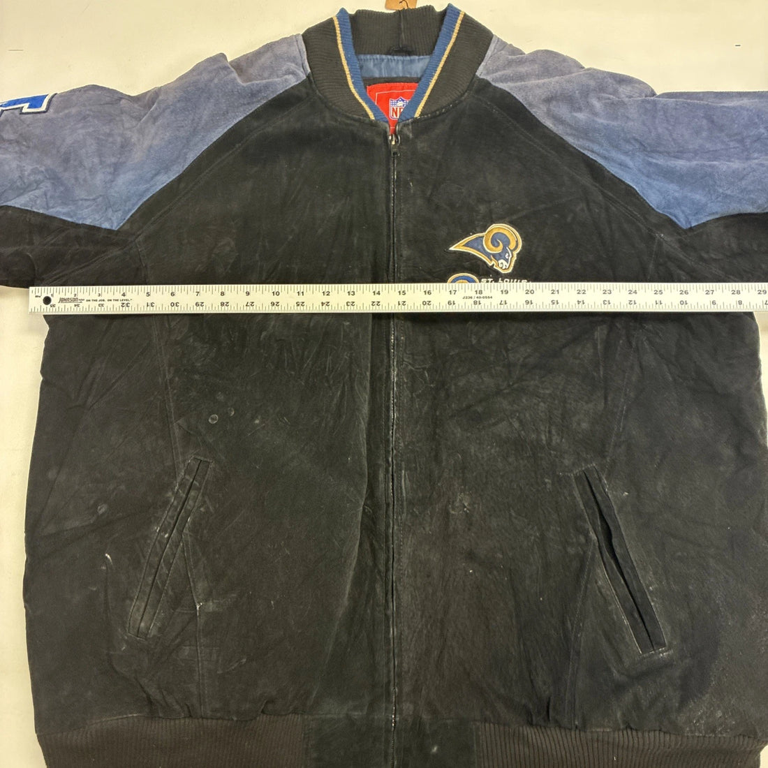 St. Louis Rams Leather Suede Varsity Jacket 2XL NFL