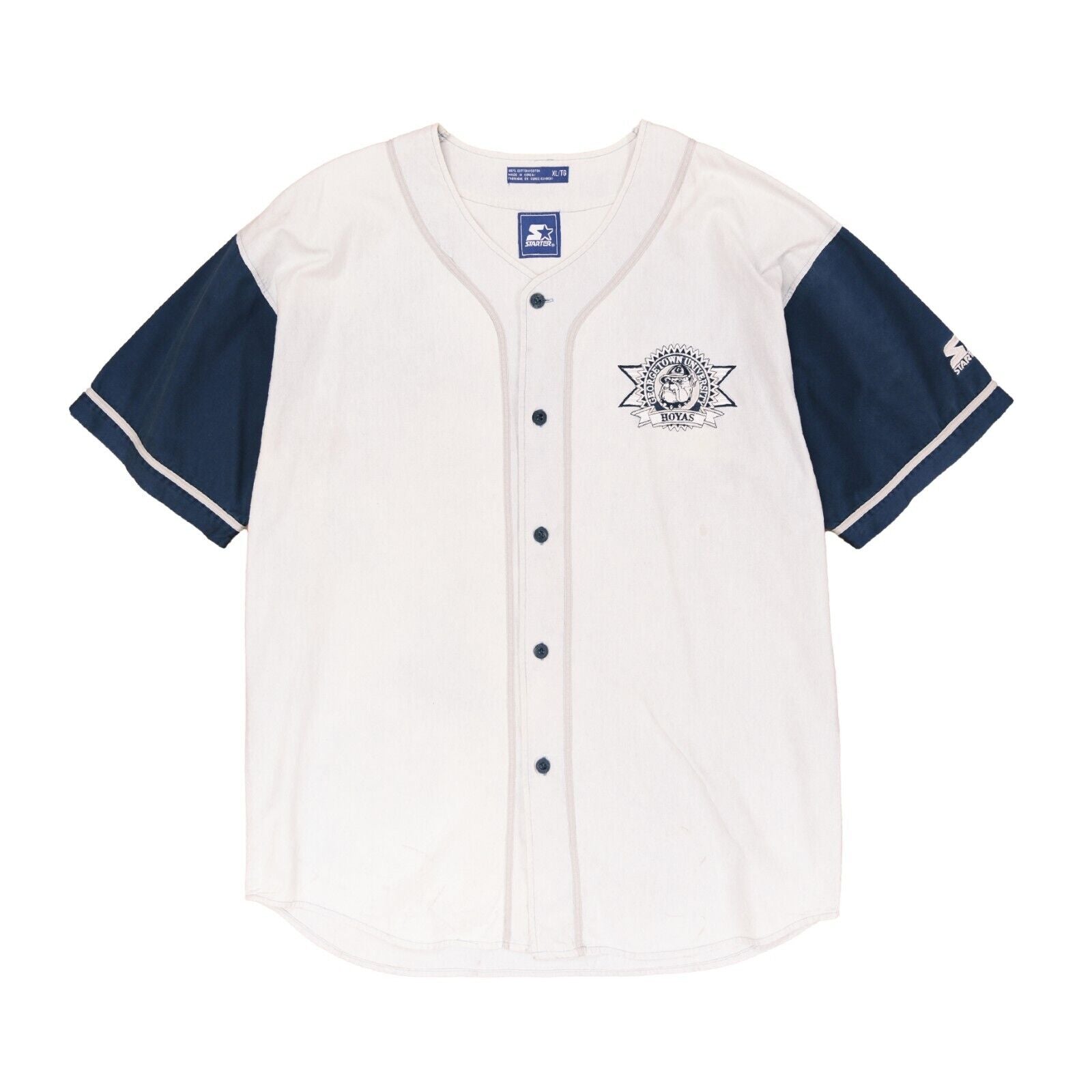 Vintage Georgetown Hoyas Starter Baseball Jersey Size XL 90s NCAA