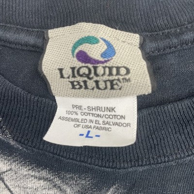 Vintage Native Chief Head Liquid Blue T-Shirt Size Large
