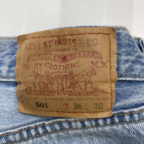 Vintage Levi Strauss & Co 501 Denim Jeans Pants Size 36 X 30 Button Fly 501-0134