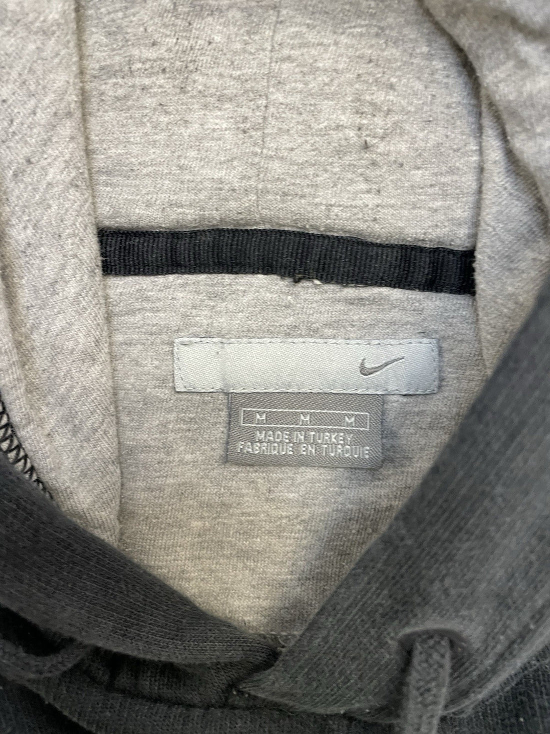 Vintage Nike Sweatshirt Hoodie Size Medium Black Spell Out