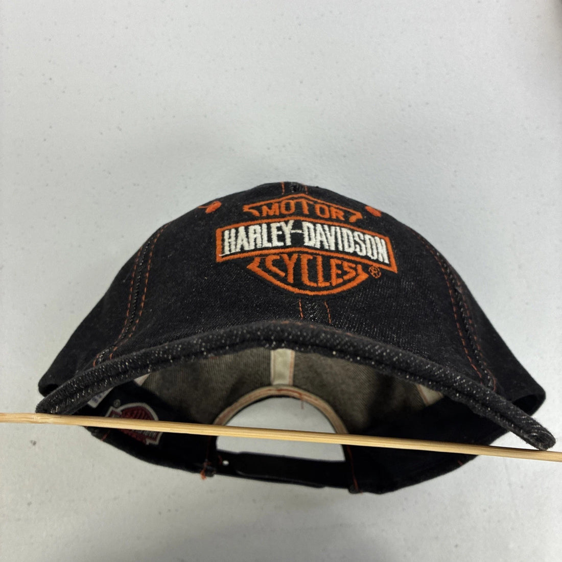 Vintage Harley Davidson Motorcycles Denim Snapback Hat OSFA
