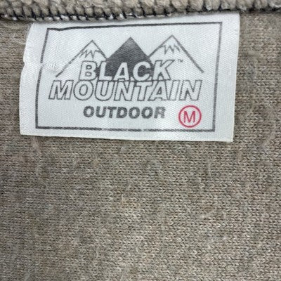 Vintage Black Mountain Moose Fleece Jacket Size Medium All Over Print Nature