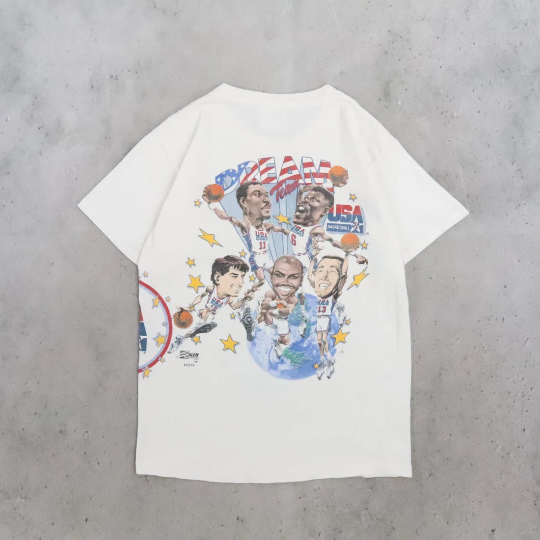 Dream Team USA Basketball Caricature Salem T-Shirt Size Medium Olympics