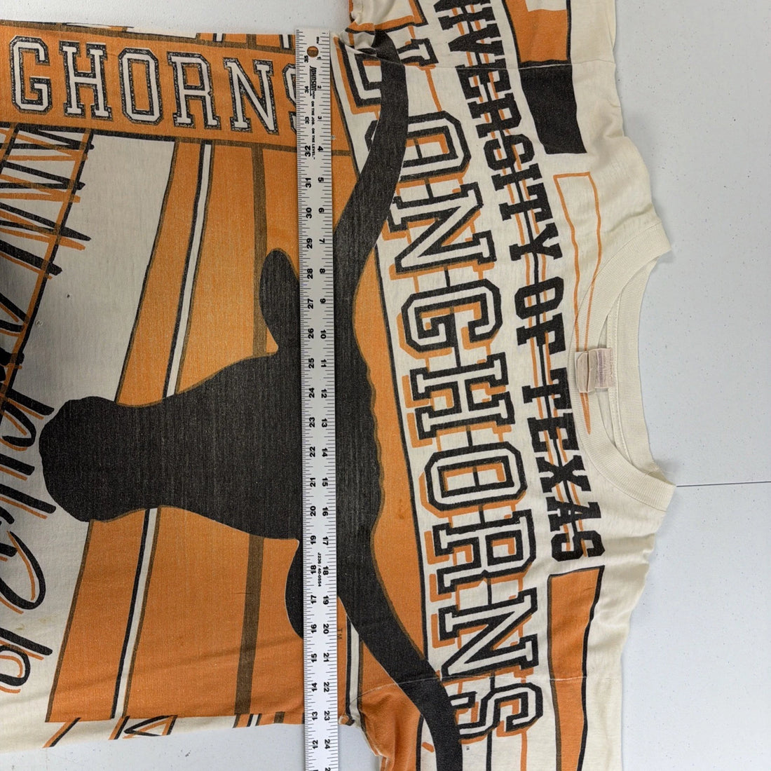 Vintage Texas Longhorns Magic Johnson Ts T-Shirt Large All Over Print 90s NCAA