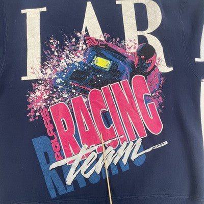 Vintage Polaris Snowmobile Racing Crewneck Sweatshirt Size Medium Spell Out