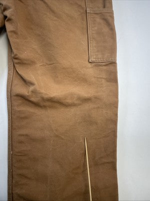 Carhartt Canvas Carpenter Double Knee Work Pants Size 34 X 30 Brown