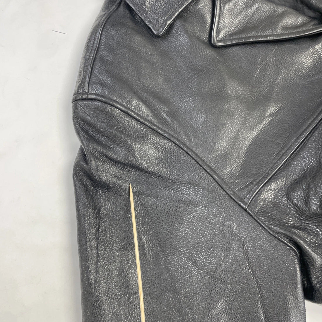Bostonian Leather Coat Jacket Size Large Black