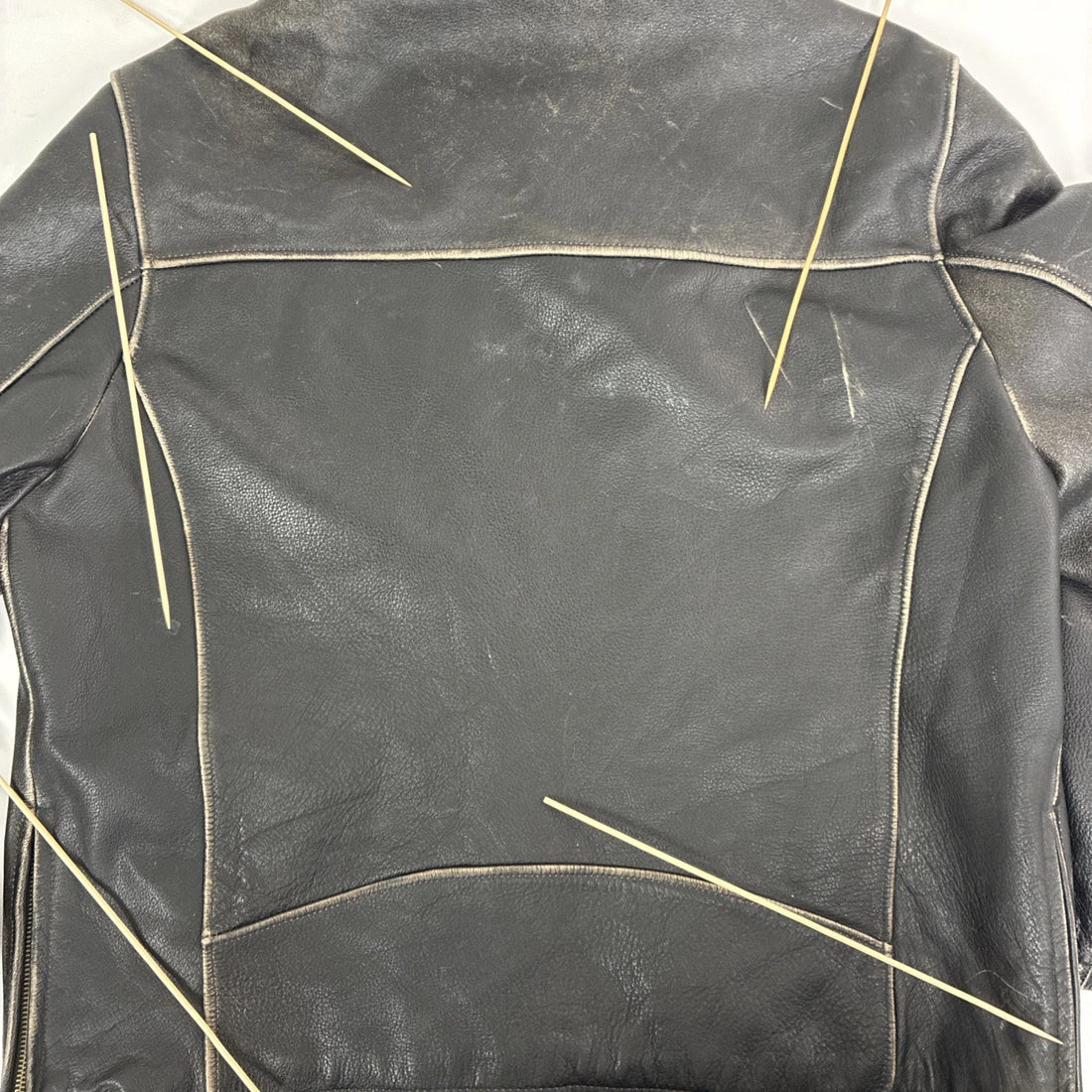 Wilson M Julian Leather Motorcycle Cafe Racer Jacket Size XL
