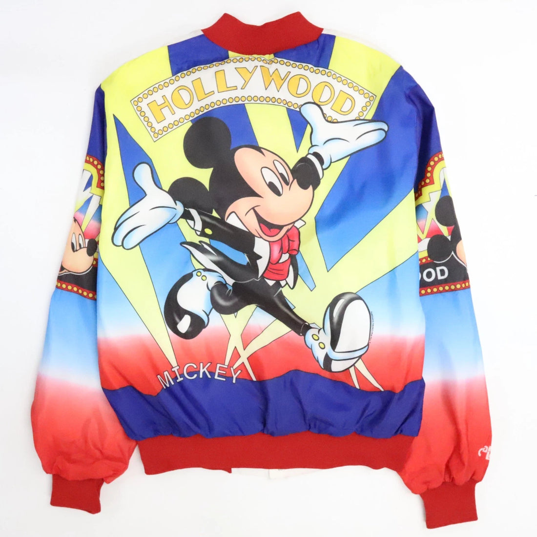 Vintage Mickey Mouse Hollywood Disney Chalk Line Jacket Large All Over Print