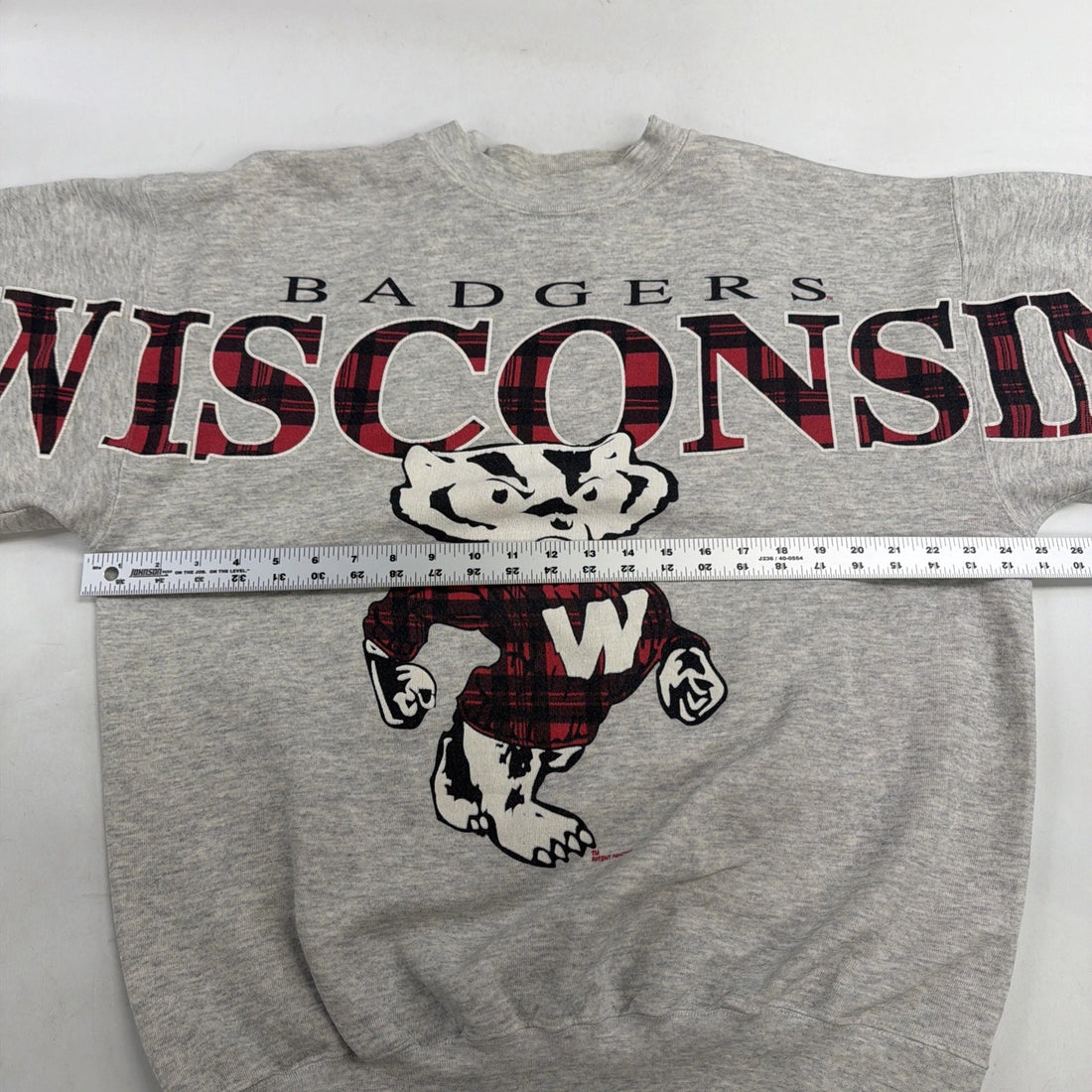 Vintage Wisconsin Badgers Spell Out Sweatshirt Size Large/XL 90s NCAA
