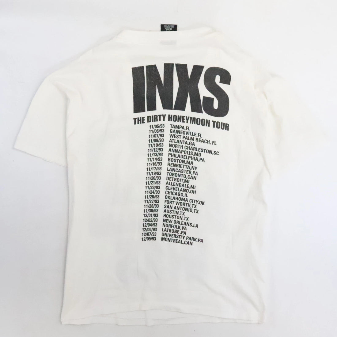 Vintage INXS Dirty Honeymoon Tour Giant T-Shirt Size XL Band Tee 90s