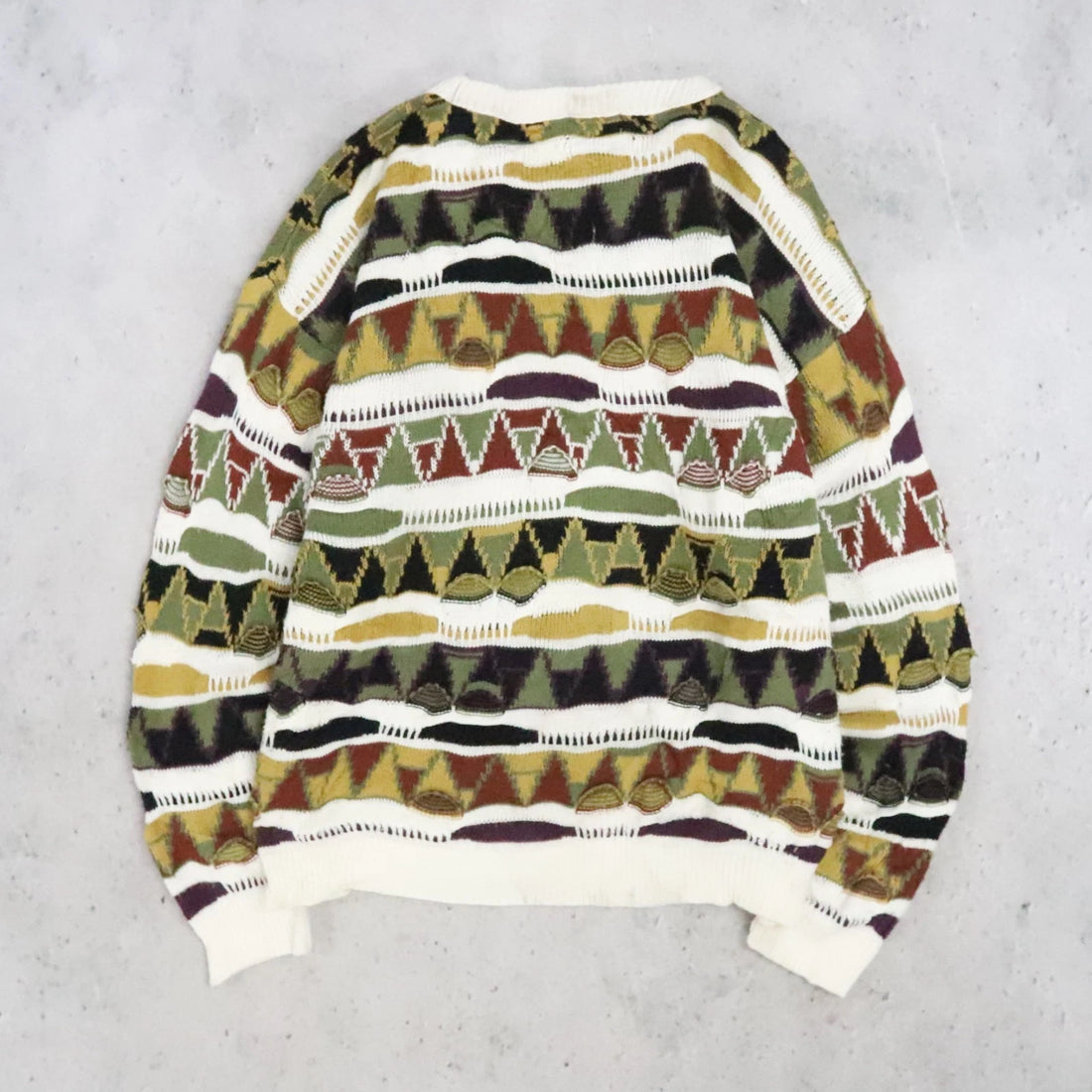 Vintage Protege 3D Knit Crewneck Sweater Size Large