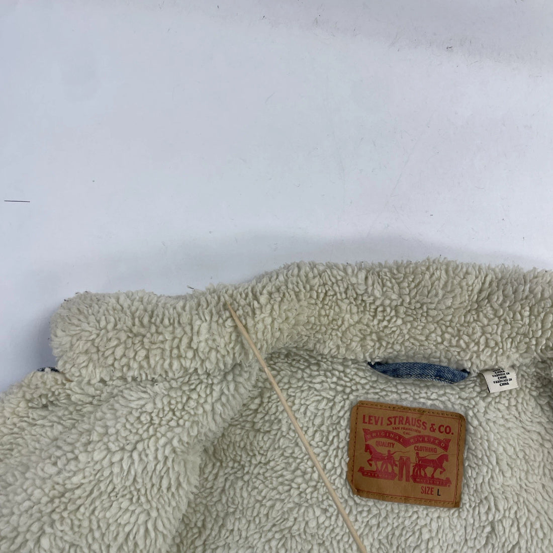 Levi's Sherpa Lined Denim Trucker Jacket Size Large