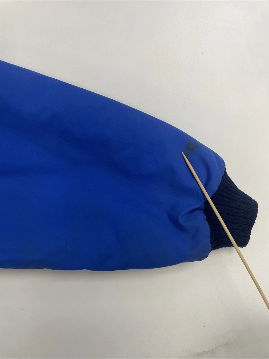 Vintage Eddie Bauer Bomber Jacket Size Large Blue Fleece Lined