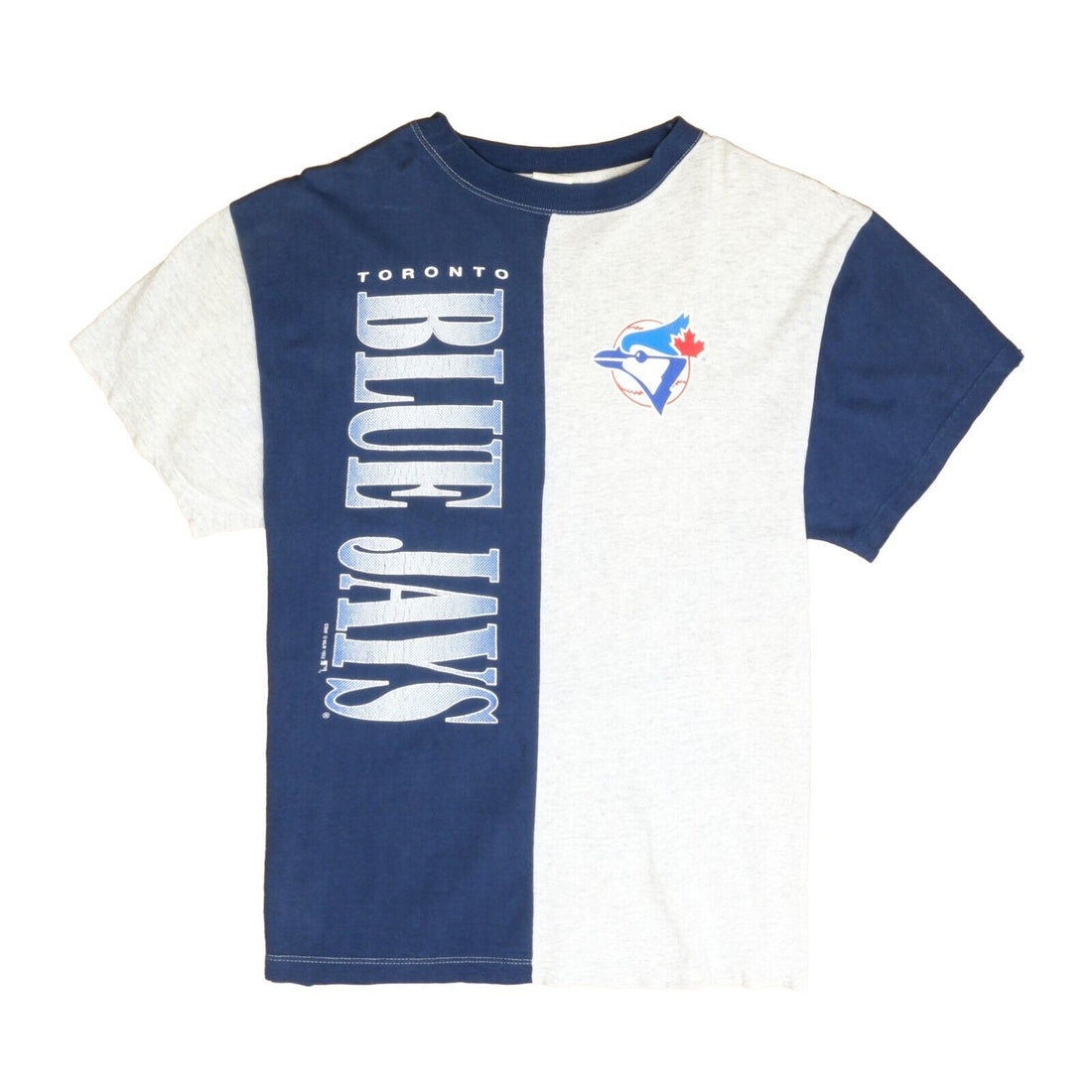 Vintage Toronto Blue Jays T-Shirt Size XL Split 1993 90s MLB