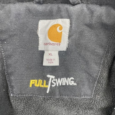 Carhartt Canvas Work Jacket Size XL Black Full Swing