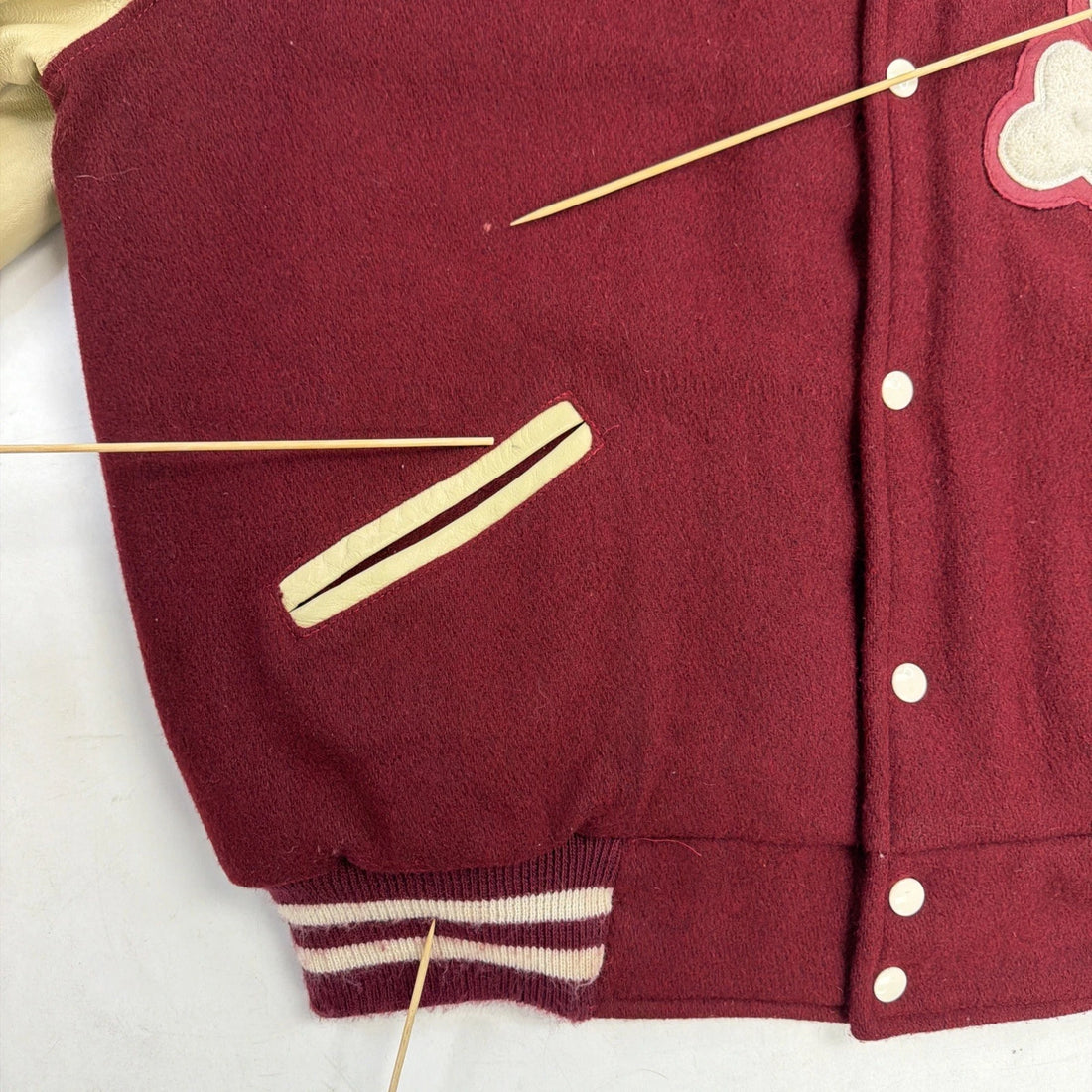 Vintage Shattuck St. Mary's Football Leather Wool Varsity Letterman Jacket 2XL