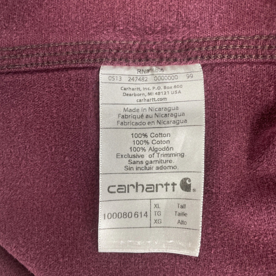 Carhartt Button Up Shirt Size XL Tall Red