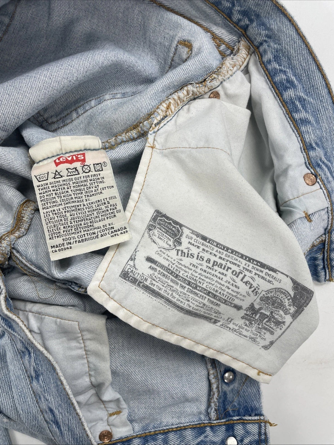 Vintage Levi Strauss & Co 501 XX Denim Jeans Pants Size 34 X 30