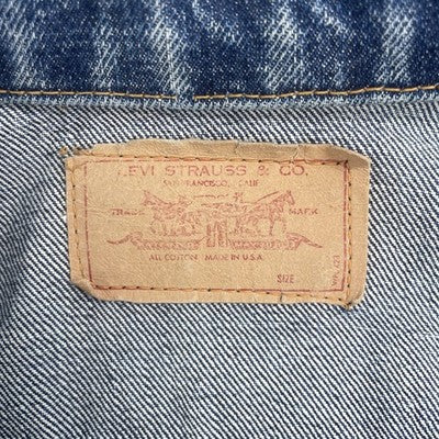 Vintage Levi's Big E Type 3 Denim Trucker Jacket Size Small Made USA