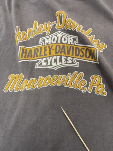 Vintage Harley Davidson Motorcycle Mustache Rides T-Shirt Size XL 80s