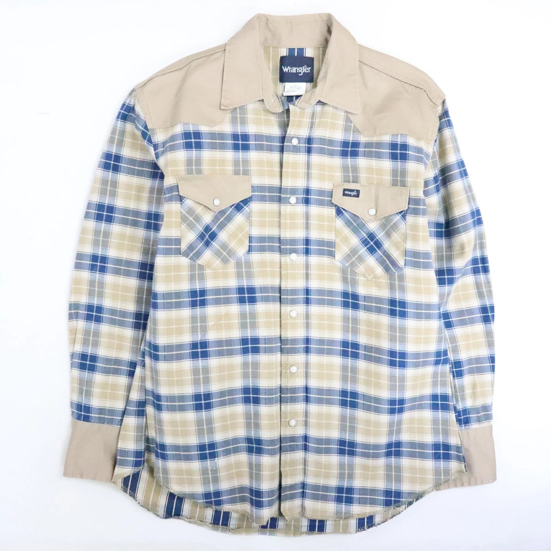 Wrangler Western Pearl Snap Shirt Size Large Plaid
