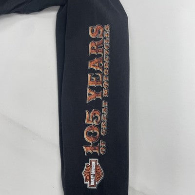 Harley Davidson 105 Years Skull Long Sleeve T-Shirt Size XL