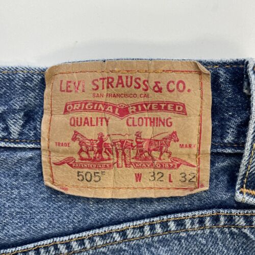 Levi Strauss Co 505 Denim Jeans Pants Size 32 X 32 Throwback Vault