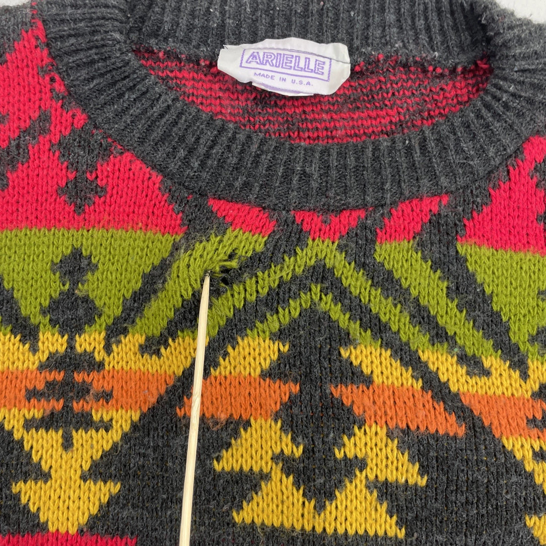 Vintage Arielle Aztec Western Crewneck Sweater Size Large