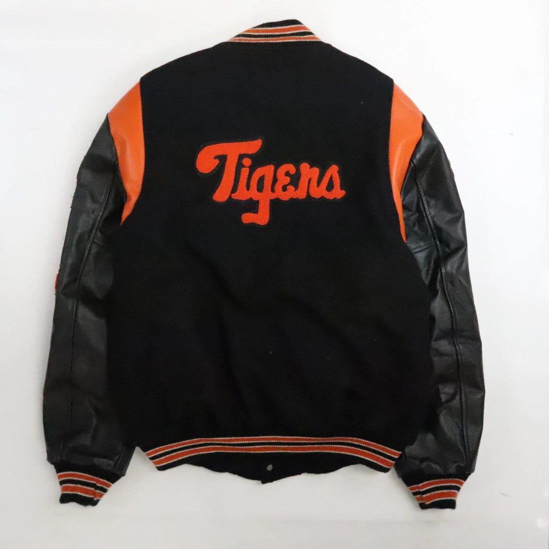 Vintage Tigers Fine Arts Butwin Wool Leather Varsity Jacket Size Large