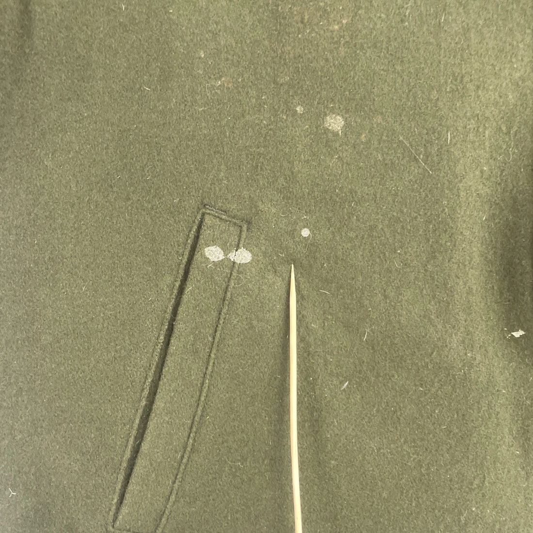 Vintage Woolrich Wool Jacket Size XL Green Leather Collar