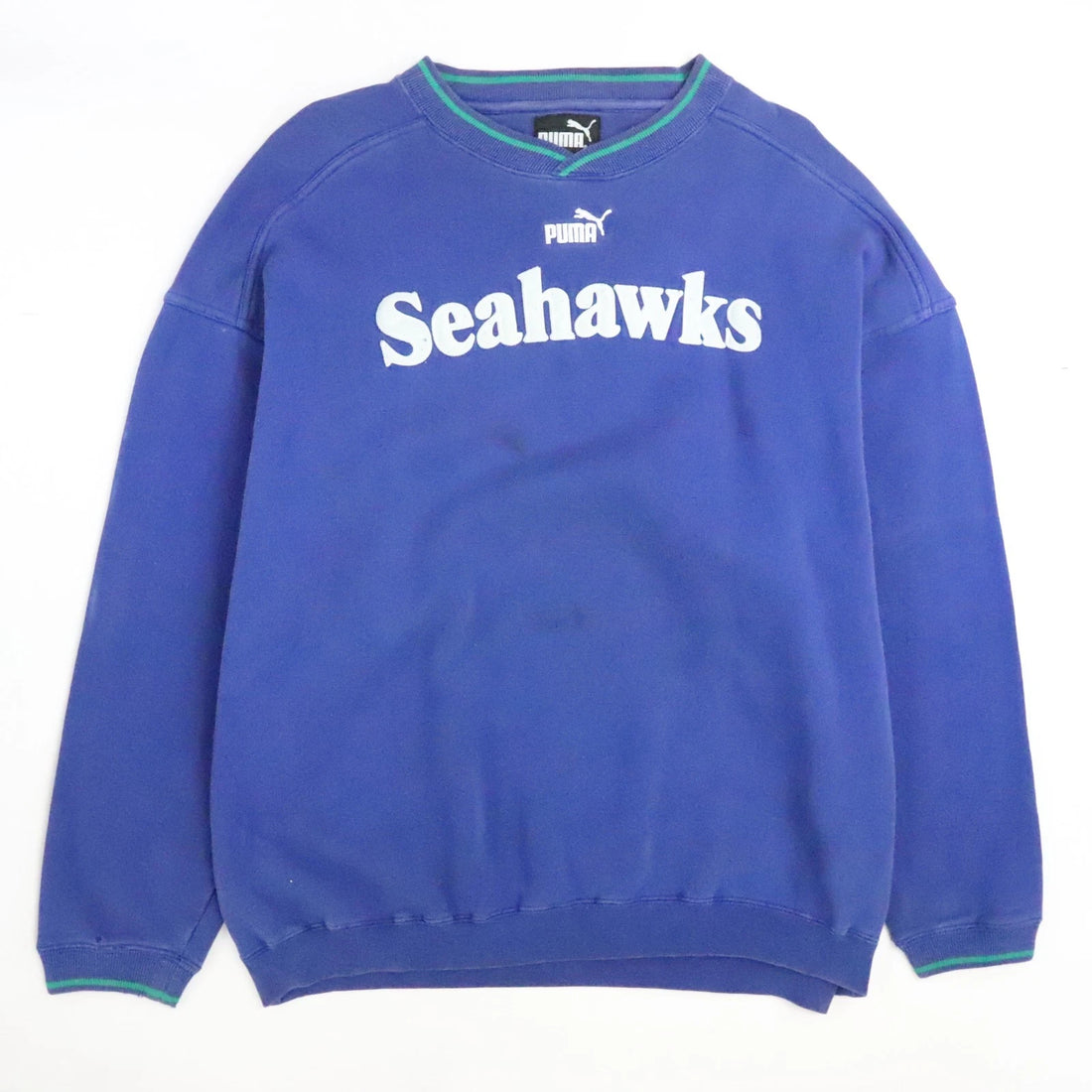 Vintage Seattle Seahawks Puma Sweatshirt Crewneck Size 2XL NFL