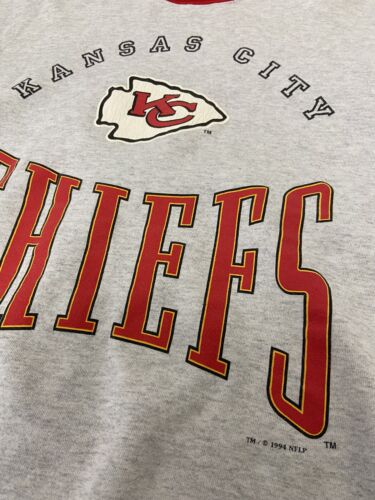 Vintage Kansas City Chiefs Nutmeg Sweatshirt Size Large Gray 1994 90s NFL