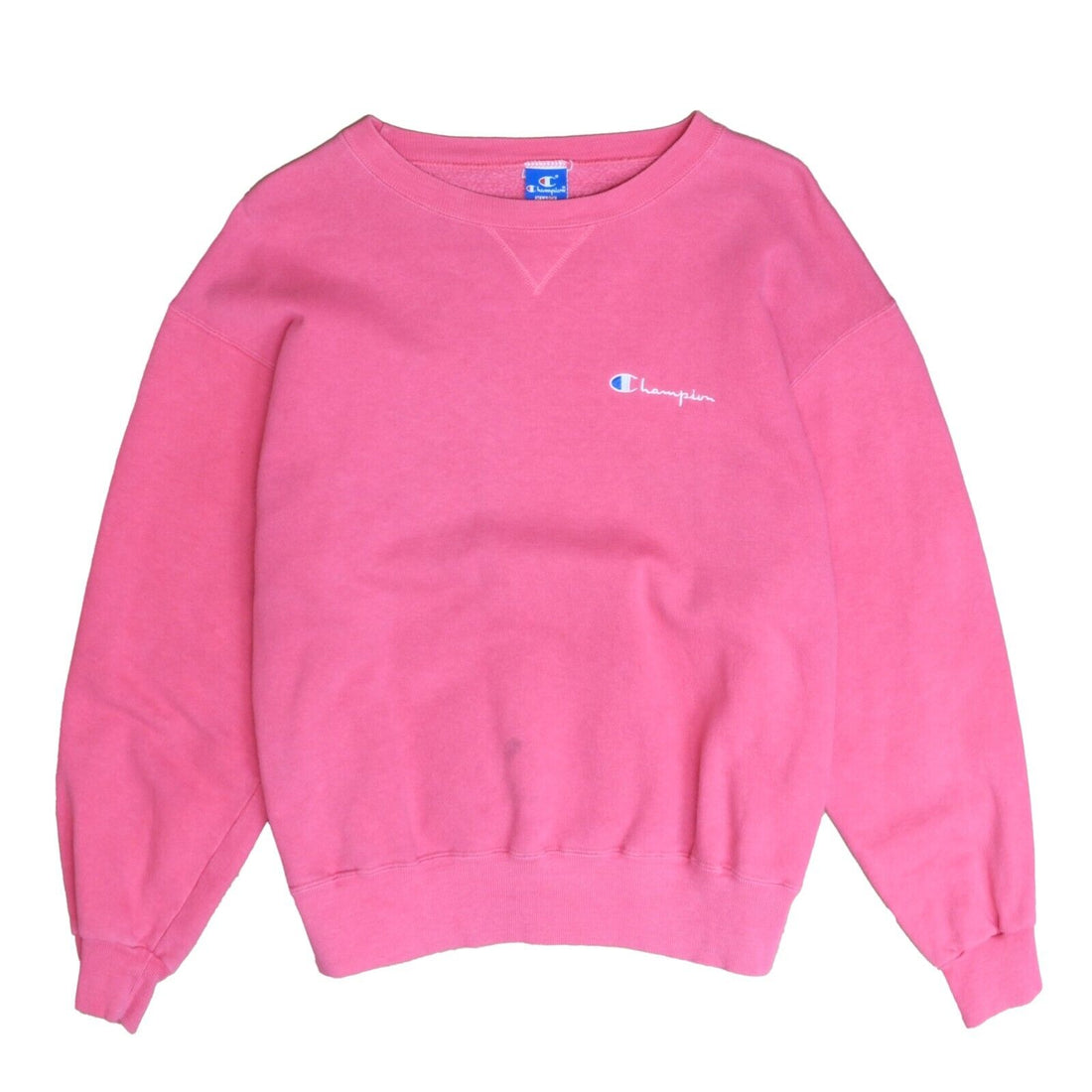 Vintage Champion Spell Out Sweatshirt Crewneck Size XL Pink 80s