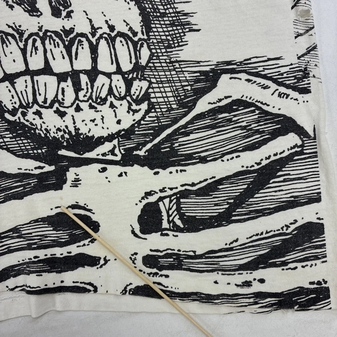 Vintage Vision Streetwear Skeleton T-Shirt Size XL Skate Tom Groholski 1988 80s