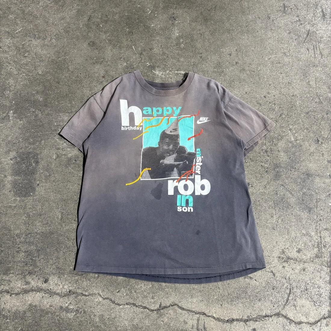 Vintage Happy Birthday David Robinson Nike T-Shirt Large 90s NBA