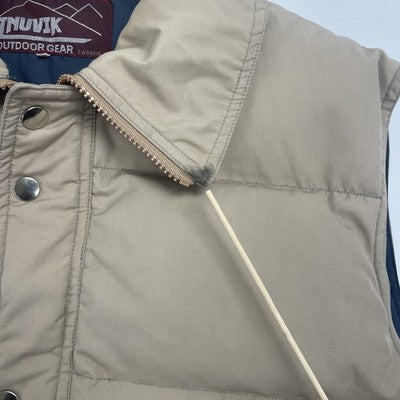 Vintage Inuvik Puffer Vest Jacket Size Large Tan Insulated