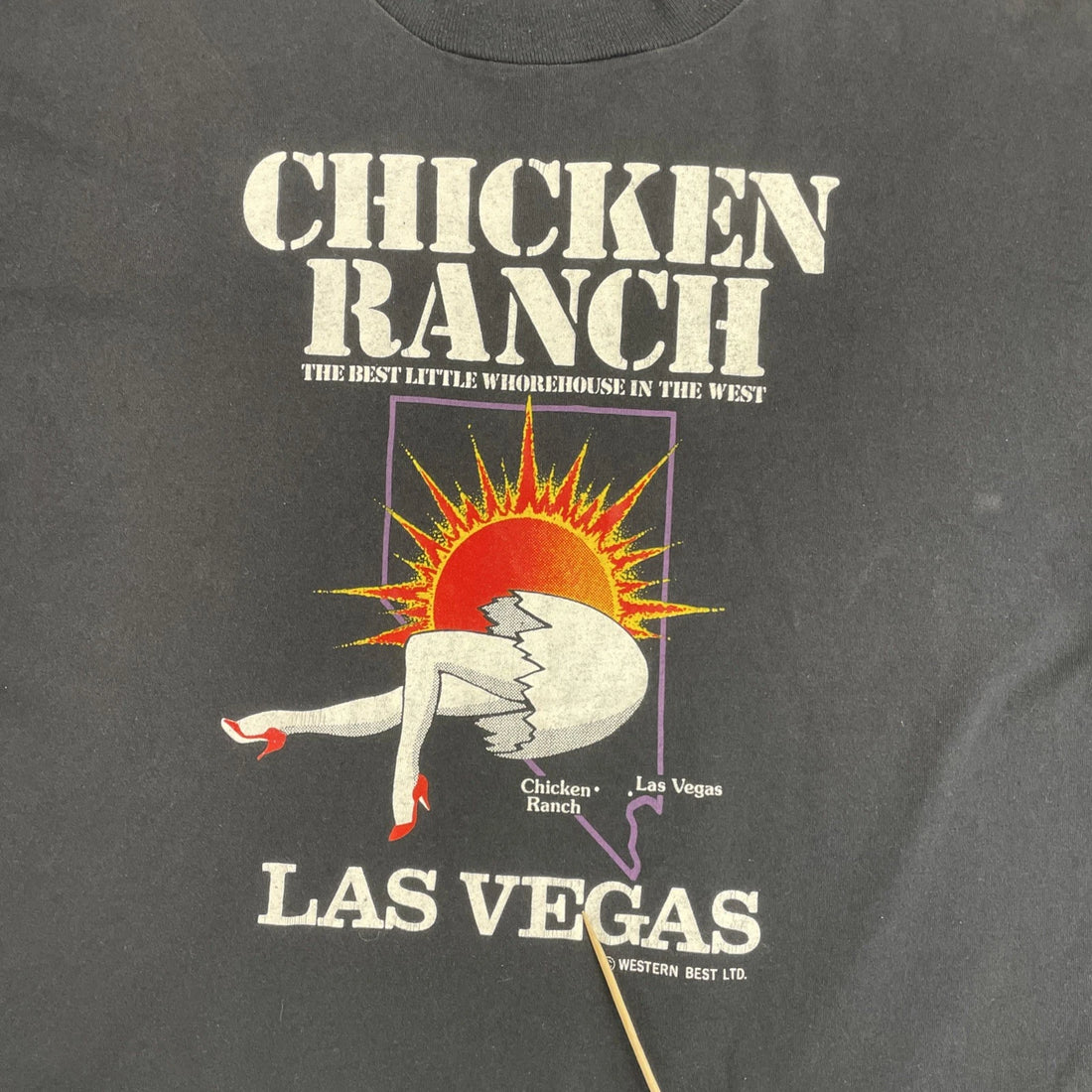 Vintage Chicken Ranch Las Vegas Brothel T-Shirt Size 2XL 90s