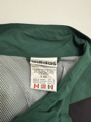 Vintage Adidas Windbreaker Light Jacket Size XL Green Black