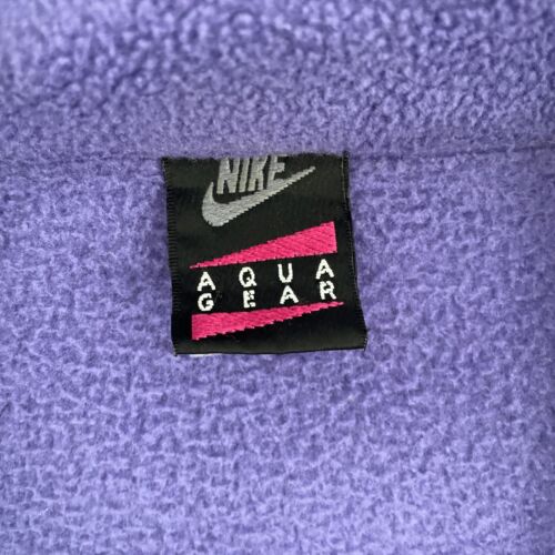 Vintage Nike Aqua Gear Fleece Jacket Size Medium Purple 90s